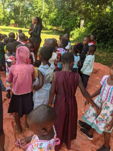 Josie Teaching Orphaned Girls