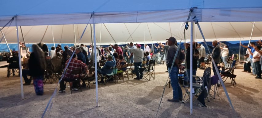 Tent Meeting Interior2