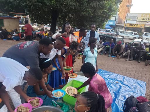 Serving. Meals in the Street